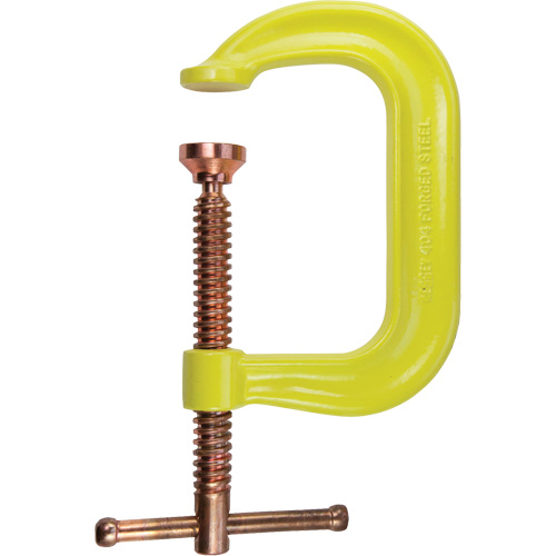 Regular-Duty Deep Throat C-Clamp, 4" (102 mm) Capacity, 3-1/4" (83 mm) Throat Depth Cam Industrial