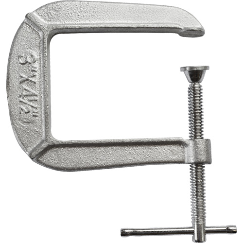 Light-Duty C-Clamp, 3" (76 mm) Capacity, 4-1/2" (114 mm) Throat Depth Cam Industrial