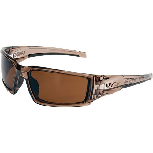Uvex Hypershock Safety Glasses, Espresso Lens, Anti-Scratch/Polarized, ANSI Z87+ Cam Industrial