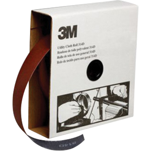 Rouleau de toile abrasive utilitaire, Oxyde d'aluminium, 2" la x 150' lo, Grain P400 Cam Industrial