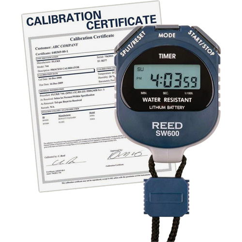 REED SW600 Stopwatch with ISO Certificate, Digital, Water Resistant Cam Industrial