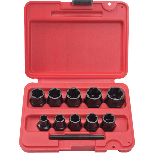 PROTO&reg; Bolt Extractor Socket Set, 10 Pcs, 1/4" Drive Size Cam Industrial