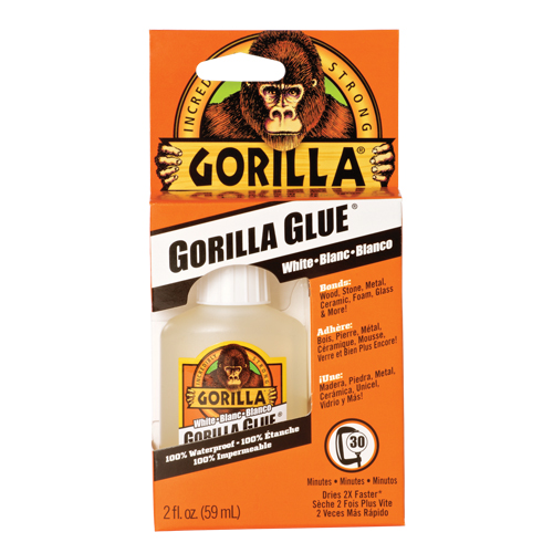 Colle, 2 oz, Bouteille pressable, Blanc Cam Industrial