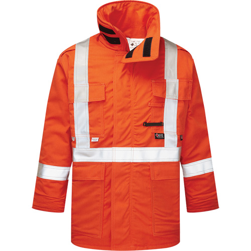 UltraSoft&reg; 9 oz. High-Visibility Insulated Parka, Orange, X-Large Cam Industrial