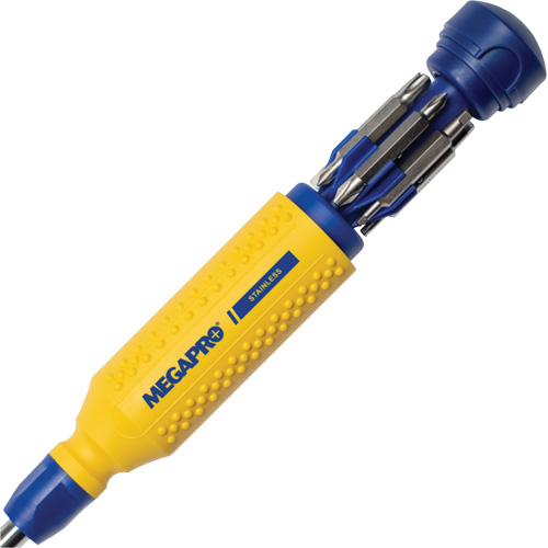Original Stainless Steel 15-in-1 Multi-Bit Screwdriver, 8-37/50" L, Textured Handle Cam Industrial
