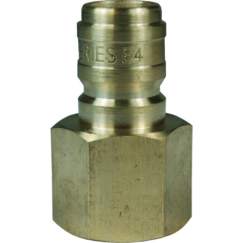 Bouchon d'interconnecteur &agrave; passage direct DQC de s&eacute;rie E, Laiton, 3/4", NPTF femelle, 1700 PSI Cam Industrial