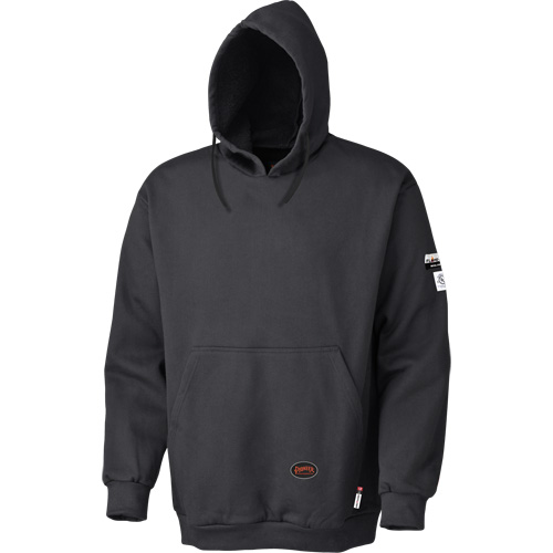335 Flame-Resistant Pullover Hoodie, Men's, Large, Black, 22 cal/cm² Cam Industrial