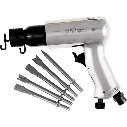 Air Hammer with Chisel Set, 3 CFM, 1/4" NPT, 3500 BPM, 11/16" x 2-5/8" (17.46mm x 66.68mm) Cam Industrial
