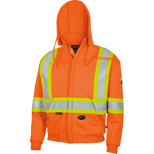 338SF Flame-Resistant Zip Style Hoodie, Men's, X-Large, High Visibility Orange, 22 cal/cm² Cam Industrial