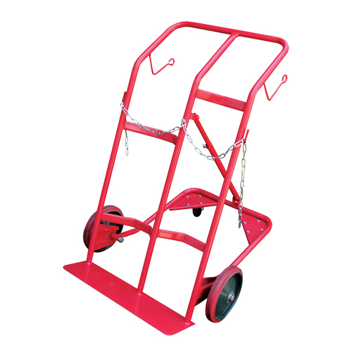 Cylinder Cart, Mold-on Rubber Wheels, 25-1/2"W x 7"L Base, 350 lbs. Cam Industrial