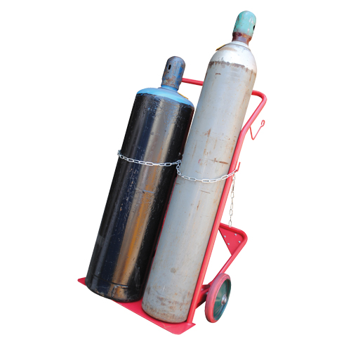 Cylinder Cart, Mold-on Rubber Wheels, 25-1/2"W x 7"L Base, 350 lbs. Cam Industrial
