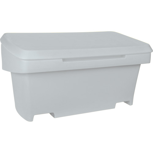 Heavy-Duty Outdoor Salt and Sand Storage Container, 24" x 48" x 24", 10 cu. Ft., Grey Cam Industrial