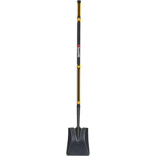 Pro Square Point Shovel, Fibreglass, Tempered Steel Blade, Straight Handle, 48" Long Cam Industrial