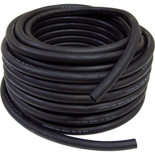 Boyau de jardin d'&eacute;vacuation de l'eau pour entrepreneur, Caoutchouc, 3/4" dia x 50' Cam Industrial