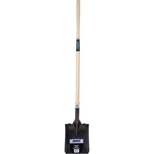 Heavy-Duty Square Shovel, Hardwood, Carbon Steel Blade, Straight Handle, 48" Long Cam Industrial