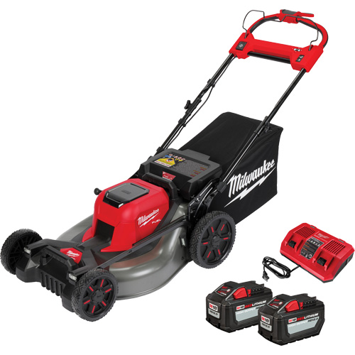 Ensemble de tondeuse sans fil autopropuls&eacute;e &agrave; double pile M18 Fuel, Pouss&eacute;e automatique, &agrave; pile, Largeur de coupe 21" Cam Industrial