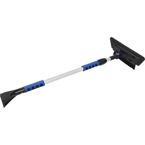 Snow Brush, Telescopic, EVA Foam Blade, 48" Long, Black/Blue Cam Industrial
