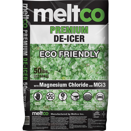 Premium Eco-Friendly De-Icer, Bag, 50 lbs.(22.7 kg), -25°C (-15°F) Melting Point Cam Industrial