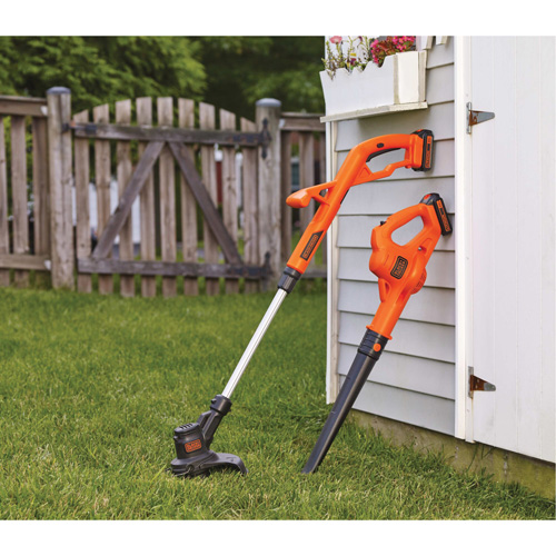 Max* String Trimmer/Edger & Hard Surface Sweeper Combo Kit, 10", Battery Powered, 20 V Cam Industrial