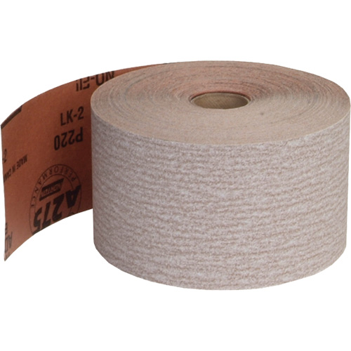 Abrasive No-Fil PSA Paper Roll, Aluminum Oxide, 2-3/4" W x 135' L, 220 Grit Cam Industrial