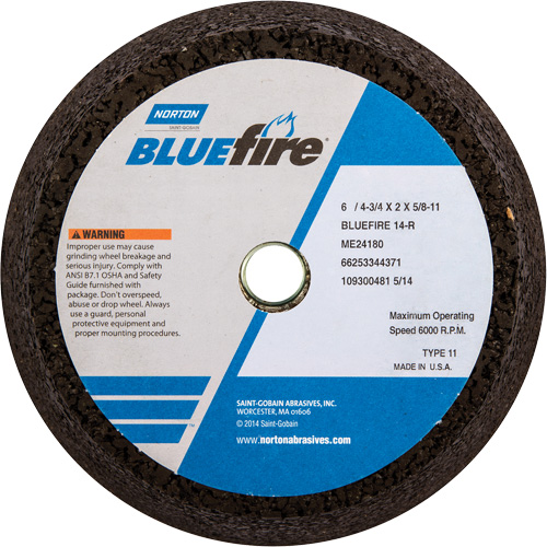 Disque &agrave; &eacute;barbage portatif non renforc&eacute; BlueFire Cam Industrial