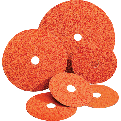 Blaze&reg; Fiber Discs, Ceramic Alumina, 24, 5" Dia x 7/8" Arbor Cam Industrial