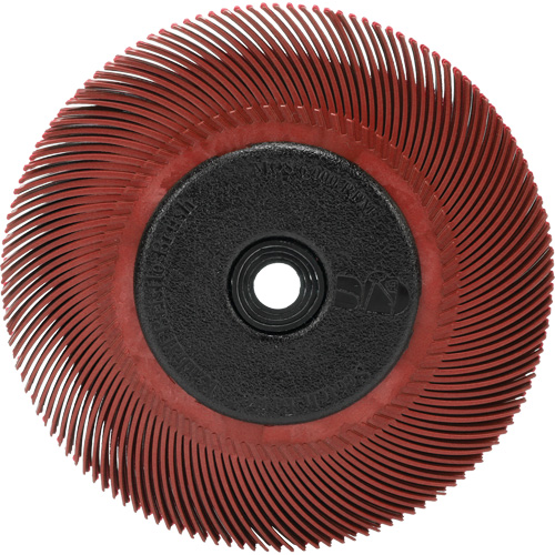 BROSSE RADIALE BRISTLE T-C,6",A/ADAPTATEUR 220, C&eacute;ramique, Grain 220, 6" dia. Cam Industrial