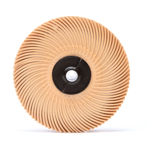 Scotch-Brite Radial Bristle Disc, Aluminum Oxide, 6 Micron Grit, 3" Dia. Cam Industrial