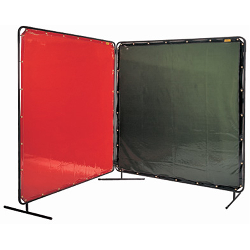 Welding Screen and Frame, Orange, 6' x 6' Cam Industrial