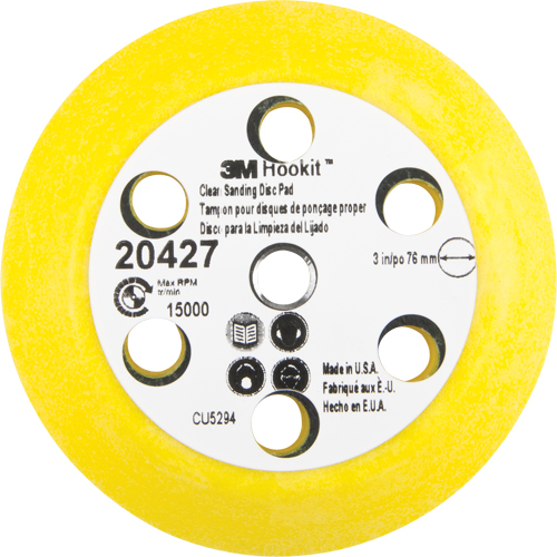 Ensemble pour disque de ponçage net Hookit, dia 3" Cam Industrial
