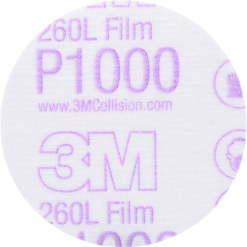 Gold Hookit Disc, 3" Dia., P1000 Grit, Aluminum Oxide, C-Weight Cam Industrial