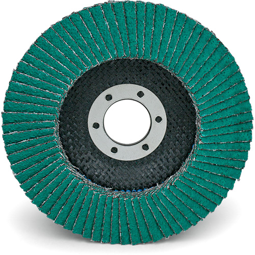 Flap Wheels - 577F Flap Discs, 4-1/2" x 7/8", Type 29, 40 Grit, Zirconium Cam Industrial