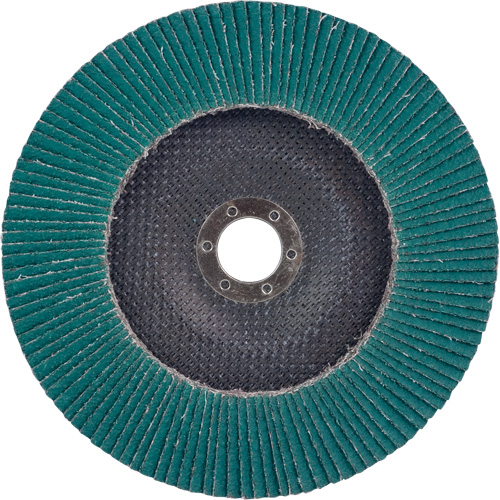 Flap Disc 577F, 7" x 5/8"-11, Type 27, 36 Grit, Zirconia Alumina Cam Industrial