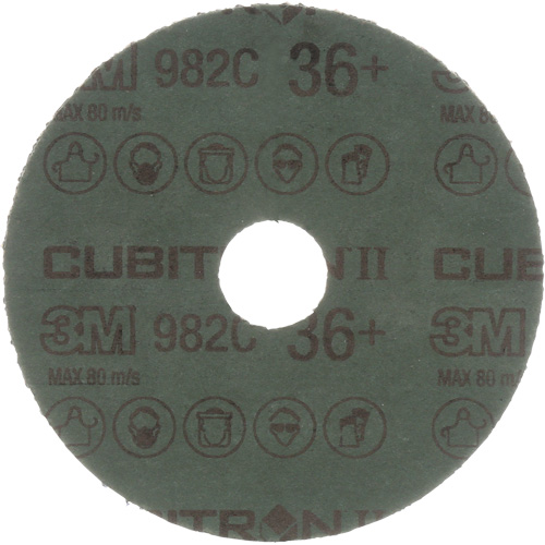 Disques en fibre mod&egrave;le 982C Cubitron II , Grain de c&eacute;ramique, 36+, 7" Dia x 7/8" Arbre Cam Industrial