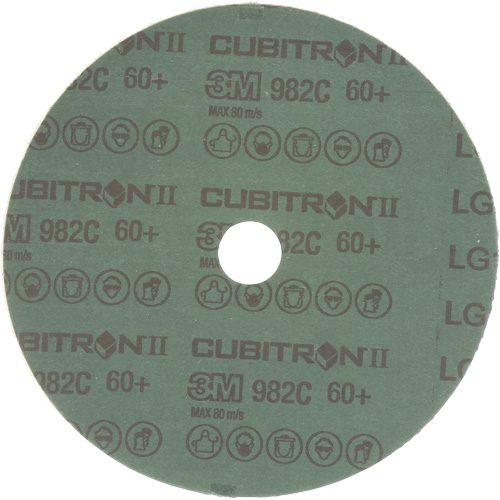 Disques en fibre mod&egrave;le 982C Cubitron II , Grain de c&eacute;ramique, 60+, 7" Dia x 7/8" Arbre Cam Industrial