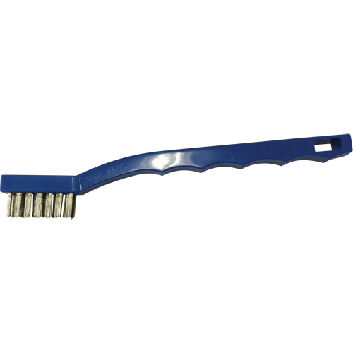 Small Cleaning Scratch Brushes, Stainless Steel, 3 x 7 Wire Rows, 7-3/4" Long Cam Industrial