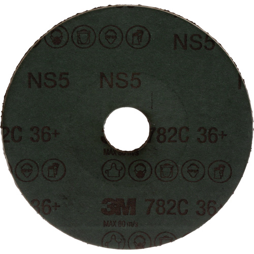 Disque en fibre 782C, Grain de c&eacute;ramique, 36+, 5" Dia x 7/8" Arbre Cam Industrial