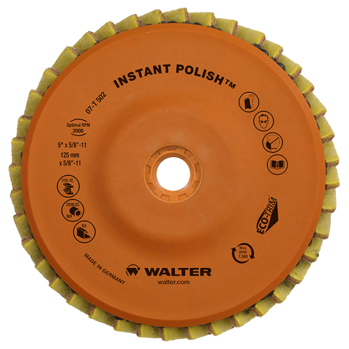 Disque &agrave; lamelles Instant Polish, 4-1/2" x 5/8"-11, Type 27, Grain Tr&egrave;s fin, Zirconium Cam Industrial