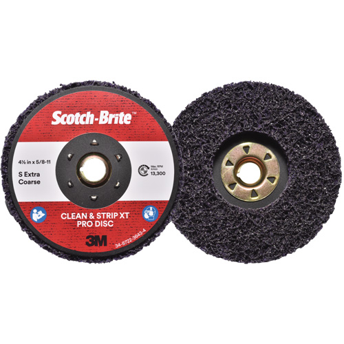 Disque  Clean and Strip  XT Pro Scotch-Brite, 4-1/2" dia., Grain Extra grossier, Carbure de silicium Cam Industrial