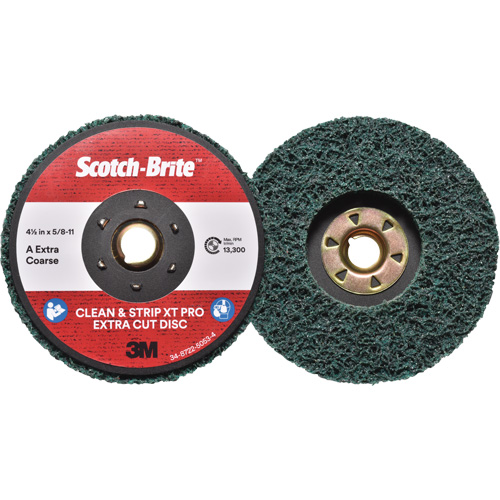 Disque extra coupe  Clean and Strip  XT Pro Scotch-Brite, 4-1/2" dia., Grain Extra grossier, Oxyde d'aluminium Cam Industrial