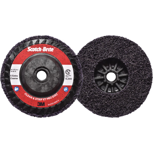 Disque  Clean and Strip  XT Pro Scotch-Brite, 4-1/2" dia., Grain Extra grossier, Carbure de silicium Cam Industrial