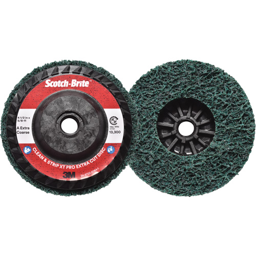 Disque extra coupe  Clean and Strip  XT Pro Scotch-Brite, 4-1/2" dia., Grain Extra grossier, Oxyde d'aluminium Cam Industrial