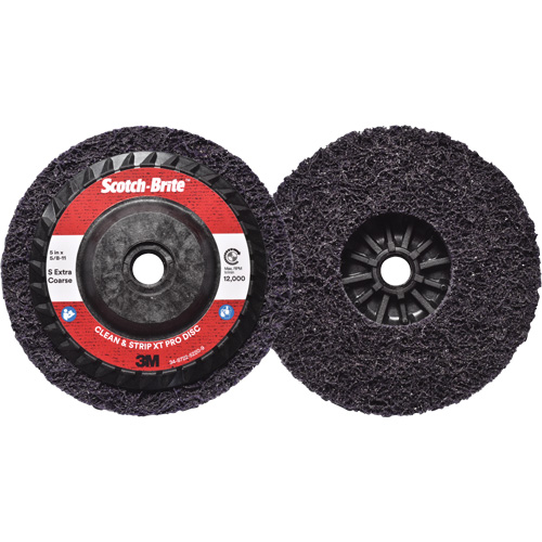 Disque  Clean and Strip  XT Pro Scotch-Brite, 5" dia., Grain Extra grossier, Carbure de silicium Cam Industrial