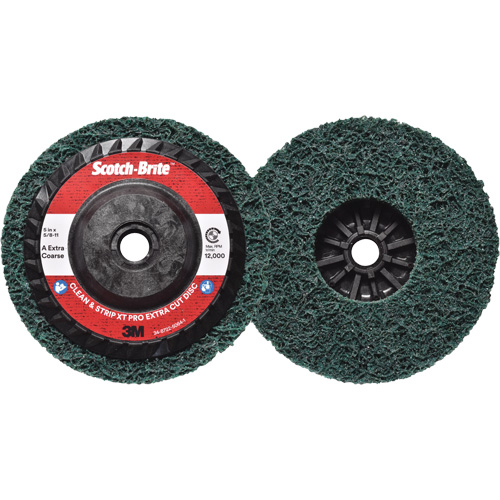 Scotch-Brite Clean & Strip XT Pro Extra Cut Disc, 5" Dia., Extra Coarse Grit, Aluminum Oxide Cam Industrial
