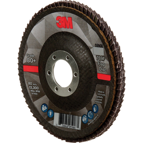 769F Quick Change Flap Disc, 4-1/2" x 7/8", Type 29, 80+ Grit, Ceramic Cam Industrial
