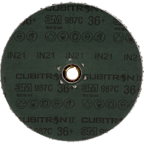 Cubitron II 987C Fibre Disc, Ceramic, 36+, 4-1/2" Dia Cam Industrial