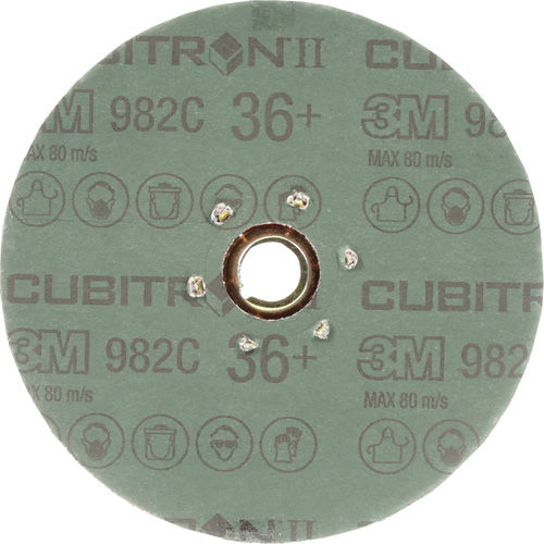 Cubitron II 982C Fibre Disc, Ceramic, 36+, 5" Dia Cam Industrial