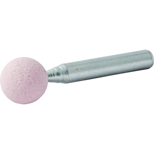 Vitrified Bond Mounted Point, B121, Aluminum Oxide, 1/2" Dia., 1/2" L, 80 Grit Cam Industrial