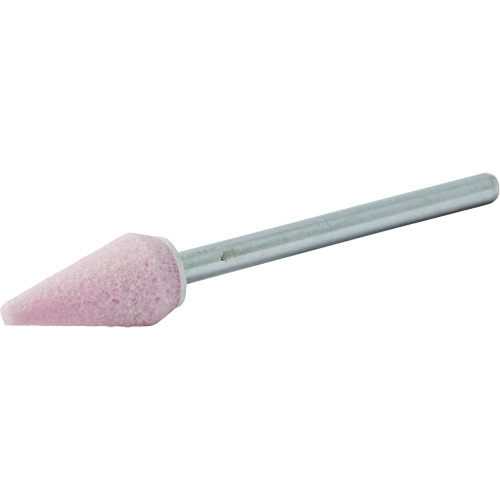 Vitrified Bond Mounted Point, B53, Aluminum Oxide, 5/16" Dia., 5/8" L, 80 Grit Cam Industrial