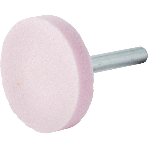 Vitrified Bond Mounted Point, W235, Aluminum Oxide, 1-1/2" Dia., 1/4" L, 80 Grit Cam Industrial